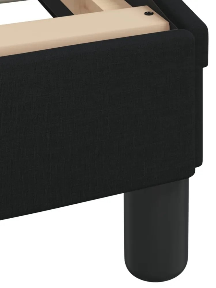 fekete szövet ágykeret matrac nélkül Hvar 140x200 cm