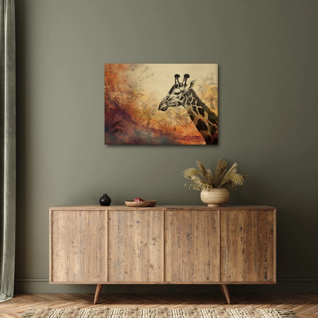 Kép - Zsiráf, festmény (70x50 cm)