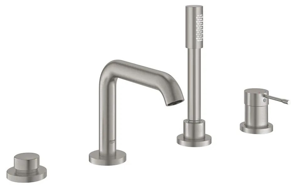 GROHE 19578DC1 - ESSENCE négylyukú kádcsaptelep, nemesacél
