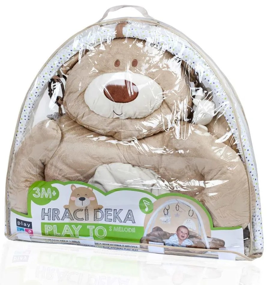 PlayTo Play takaró dallamos mackóval, 90 x 37 cm,90 x 37 cm