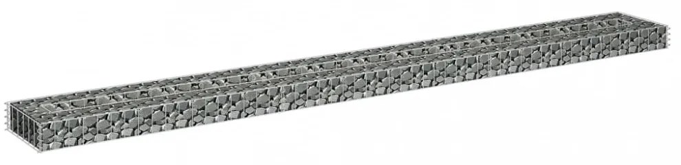 horganyzott acél gabion magaságyás 270 x 30 x 10 cm