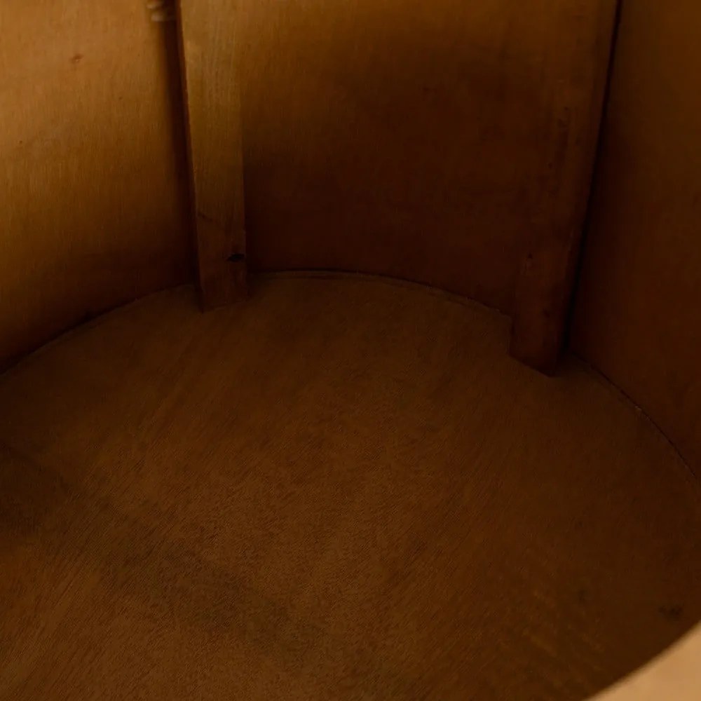 Natúr színű kötött puff Rattan – Ixia