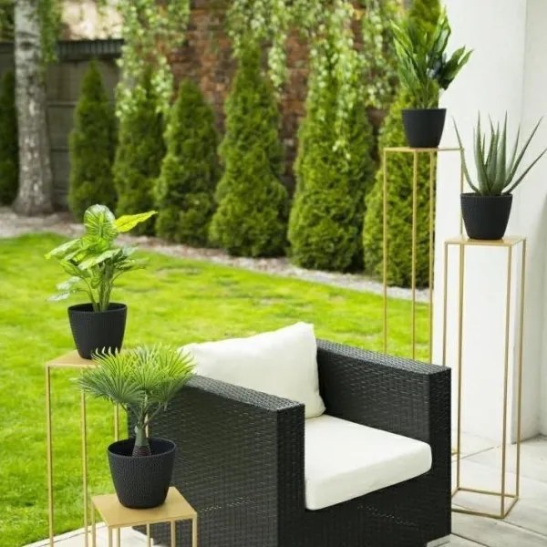 Virágállvány 130x24 cm arany színben