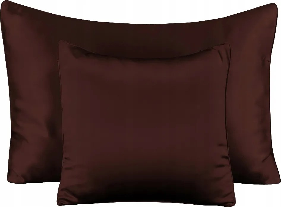 100% Selyem párnahuzat 50x70 párnahuzat Csokoládé ágyneműhuzat