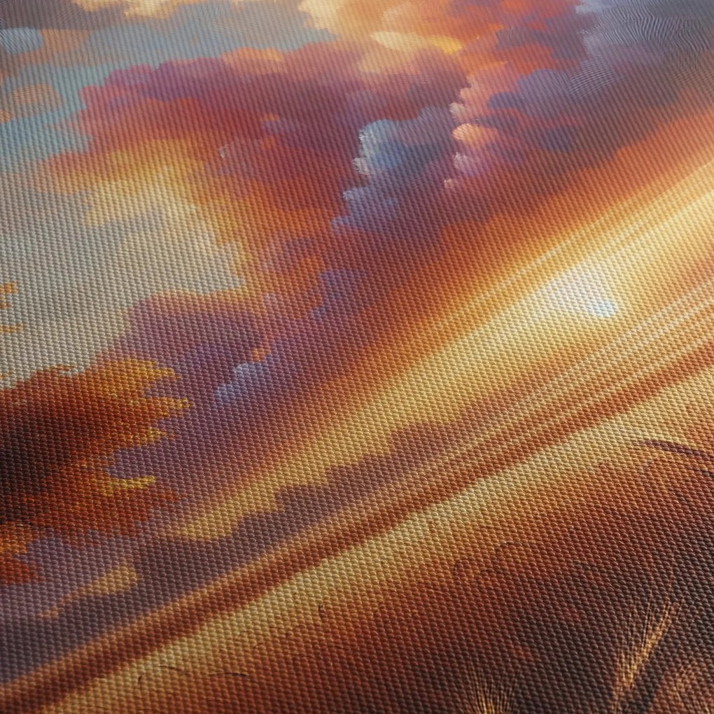 Kép – Naplemente a mezőn (90x60 cm)