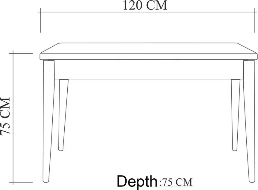 Costa étkezőasztal, 120 cm – TR869VEL5233
