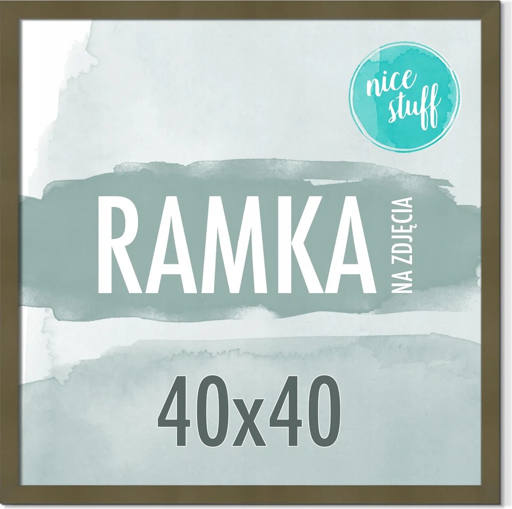 Képkeret 40x40 Képkeret Fénykép szögletes sötét Olívazöld