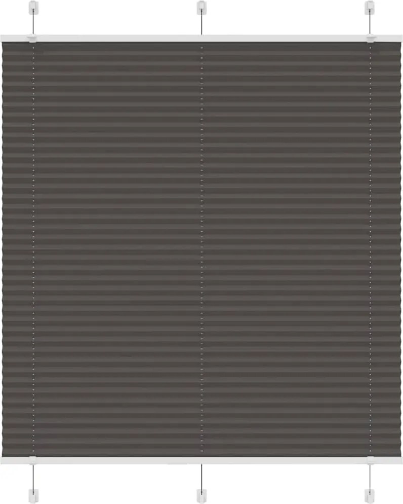 vidaXL pliszírozott redőny fekete 120x100 cm szövetszélesség 119,4 cm