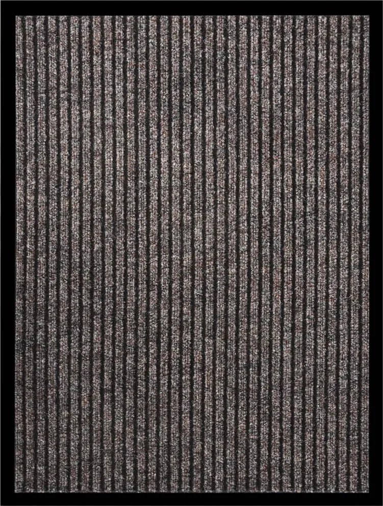 vidaXL bézs csíkos lábtörlő 60 x 80 cm