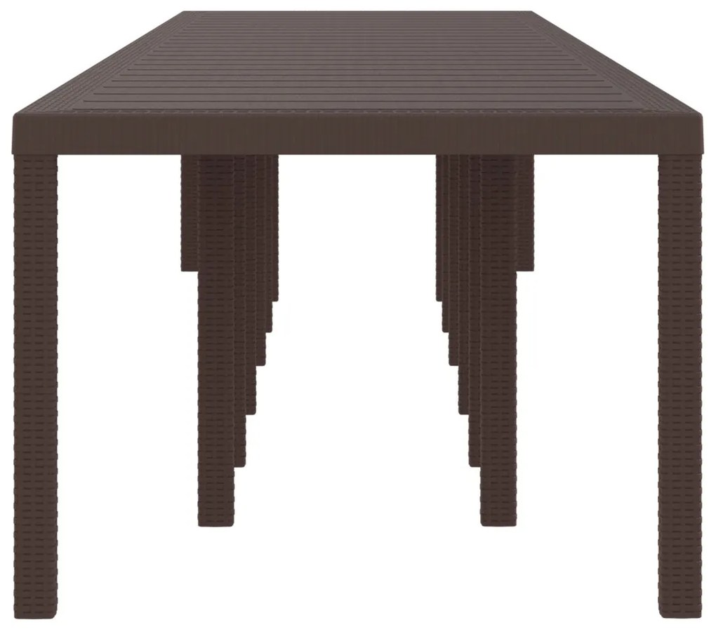 Kerti Asztal Barna 400x100x73 cm Poli Rattan, Kerti Asztal Barna 250x100x73 cm Poli Rattan, Kerti Asztal Barna 150x100x73 cm Poli Rattan