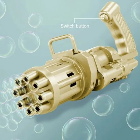 Bubble Blaster Buborékfújó Gépfegyver Gyerekeknek - a nyár slágere Buborék Fújó Pisztoly Fegyver Sorozetlövő