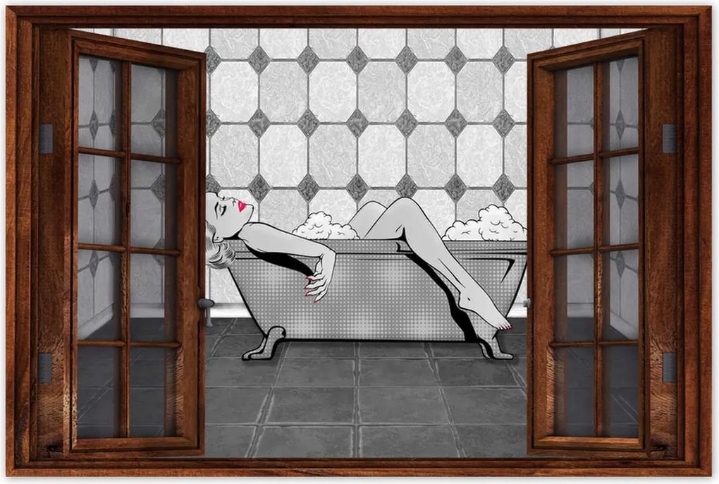 Poszterek 120x80 Marylin Monroe a kádban