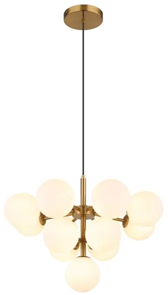 Globo 56143-13G - Csillár zsinóron GRAPPY 13xG9/5W/230V átm. 56 cm arany