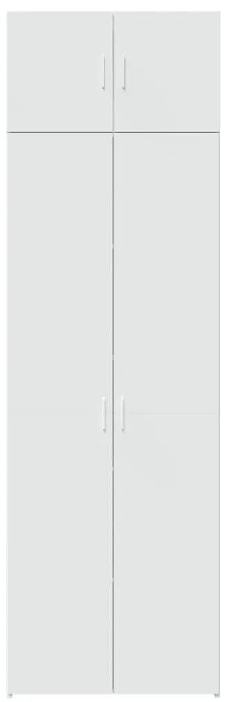 fehér szerelt fa tárolószekrény 70 x 42,5 x 225 cm