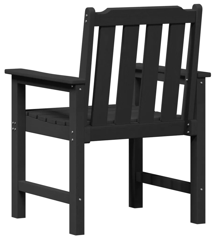 Kerti Étkezőszékek 6 db Fekete 65,5x55,5x88 cm HDPE