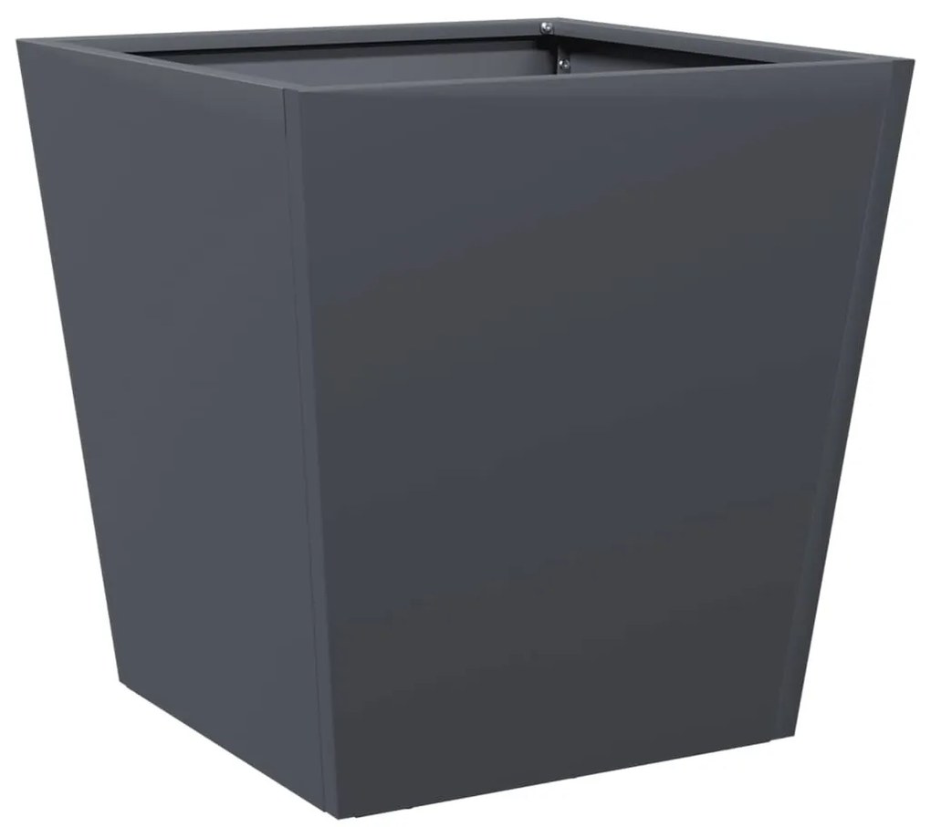 antracitszürke acél kerti növénytartó 40 x 40 x 40 cm