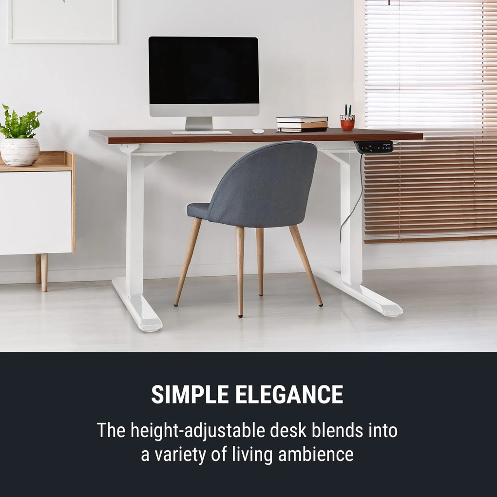 OneConcept Multidesk Comfort, állítható magasságú íróasztal, elektromos, magasság 62 - 128 cm, fehér