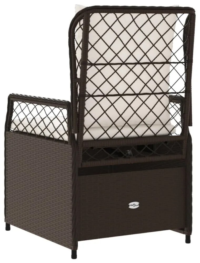 2 db barna polyrattan dönthető kerti szék