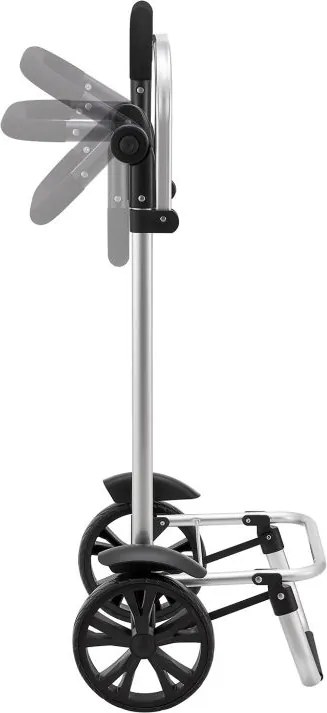 Szürke bevásárlókocsi két kerékkel könnyű váz 25 kg