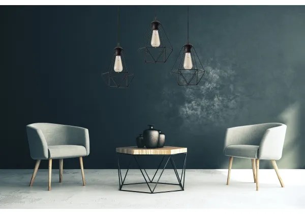 Csillár zsinóron KARO 1xE27/15W/230V