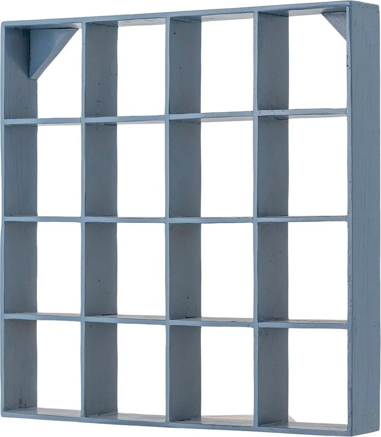 Kék többszintes újrahasznosított fa fali polc 70 cm Bekka – Bloomingville