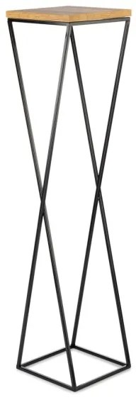 LOFT virágtartó állvány 100x24 cm fekete/barna