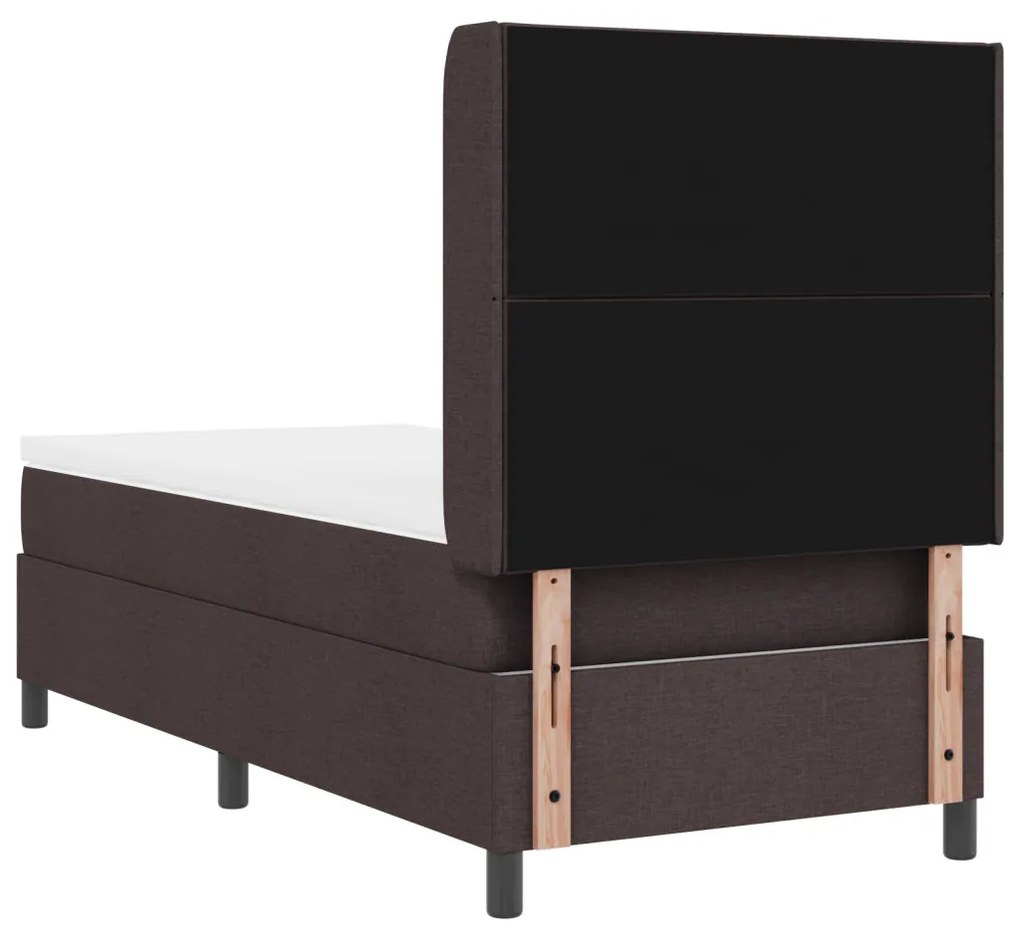 Ágytakarós Boxspring Ágy Sötétbarna 100x200 cm Szövet