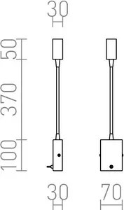 RENDL VERSA fali lámpa matt nikkel 230V LED 3W 40° 3000K
