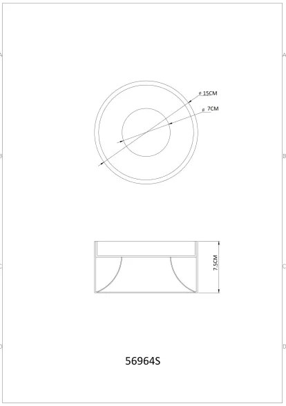 Globo 56964S - LED mennyezeti lámpa RAYMOND LED/12W/230V 3000K átm. 15 cm fekete