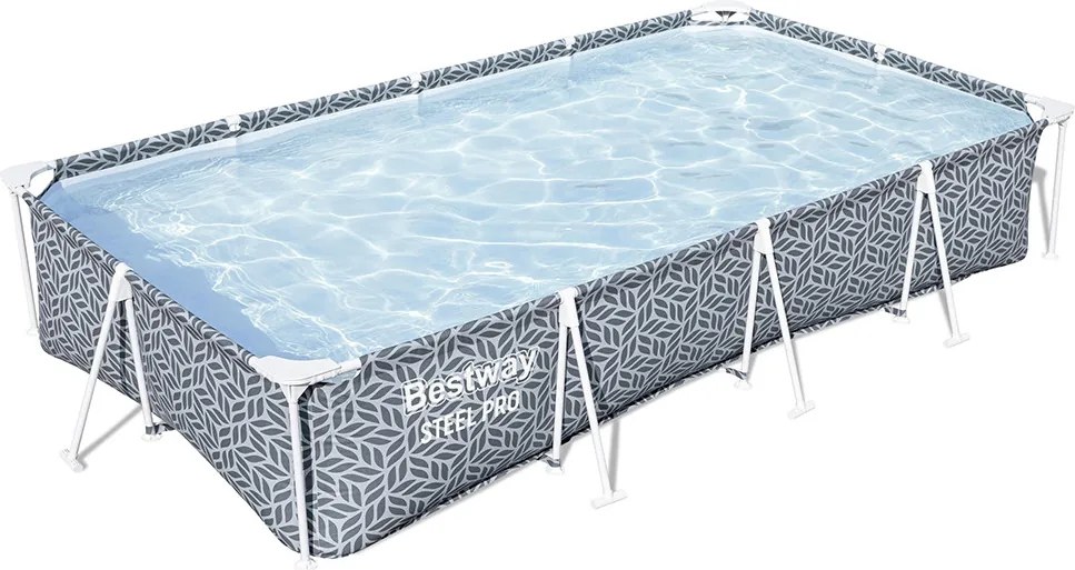 Bestway Turqouise Bay szögletes fémvázas medence szett 366 x 201 x 66 cm