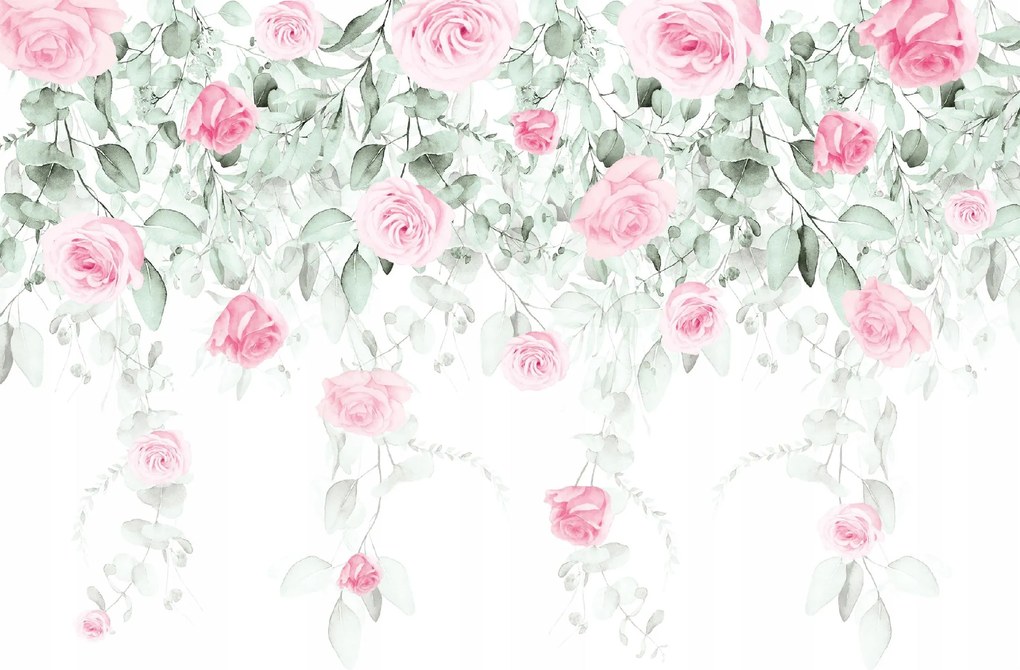 Fotótapéta Virágok Rózsák 3D Levelek Hálószoba 312x219