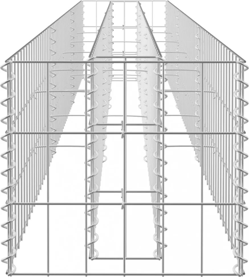 horganyzott acél gabion magaságyás 270 x 30 x 30 cm