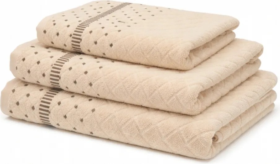 3 db-os pamut törölköző szett Premium Diamante 70x140, 50x90, 100x150