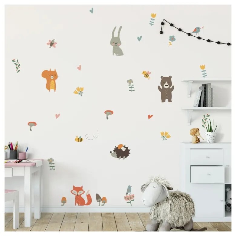 Funny Scandinavian Animals gyerek falmatrica szett - Ambiance