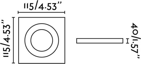 FARO 43402 - Keret beépíthető lámpához ARGÓN fehér