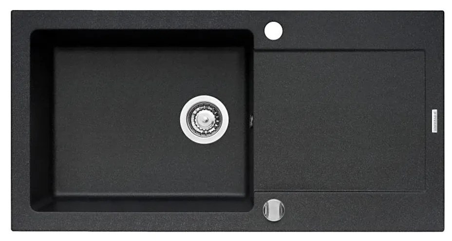 Pyramis 70089601 - MIDO 100x50 cm gránit konyhai mosogató, fekete