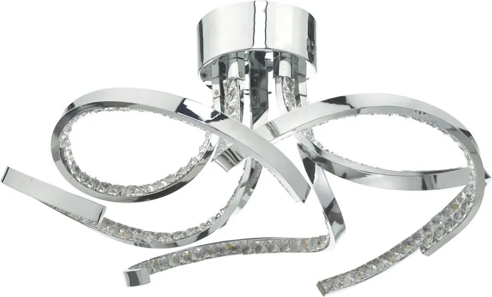 DAR LIGHTING ZYA5450 ZYA Kristály Mennyezeti Lámpa Csiszolt Króm LED IP20