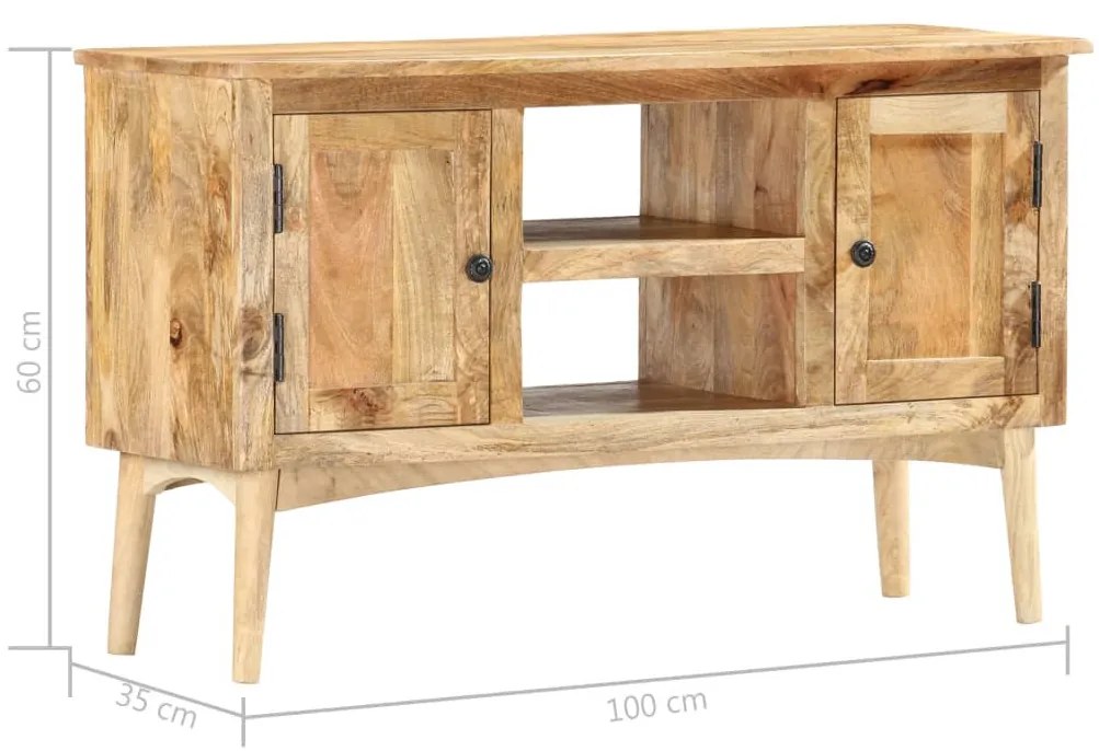 tömör mangófa tálalószekrény 100 x 35 x 60 cm