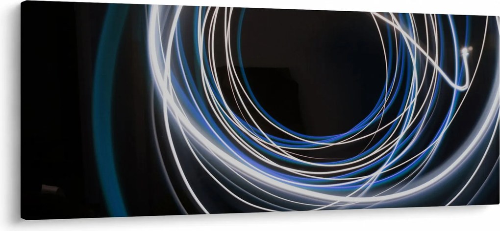 Kék vonalak képe (120x50 cm)