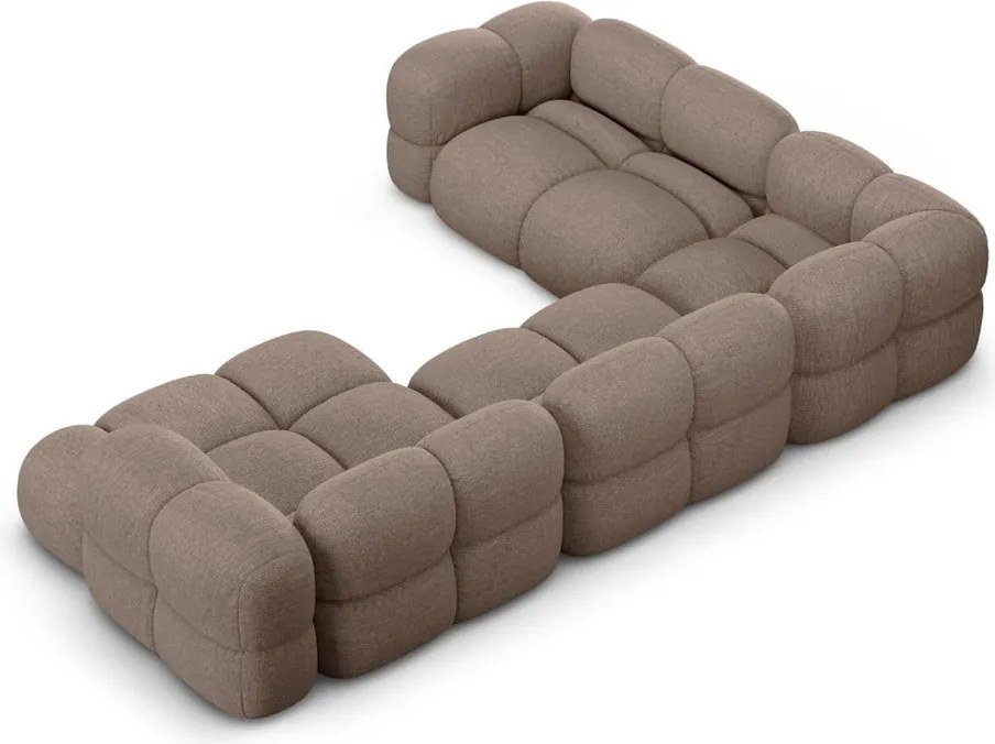 Barna sarokkanapé (bal oldali-U alakú) Loretto – Cosmopolitan Design