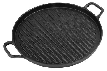 PERFECT HOME ÖNTÖTTVAS GRILL LAP, 31CM, KEREK 2 FÜLLEL