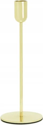 Gyertyatartó, aranyszínű, 22cm