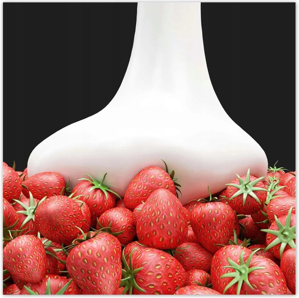 Poszterek 30x30 Eper tejjel 3D