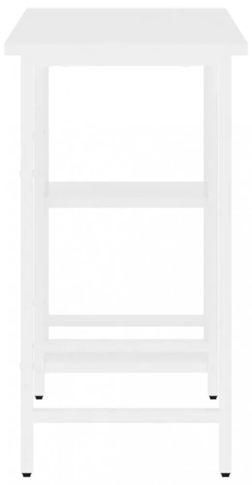 fehér MDF és fém számítógépasztal 80 x 40 x 72 cm