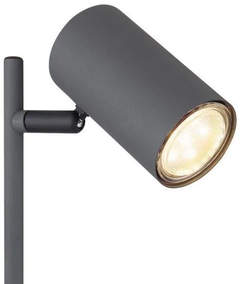 Globo 57910TG - ROBBY asztali lámpa 1xGU10/5W/230V szürke/barna