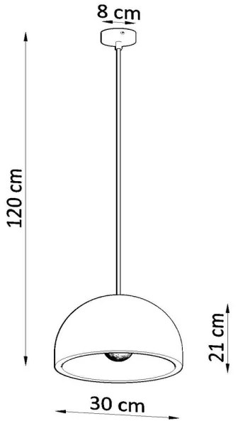 Sollux SL.0847 - PABLITO 1xE27/60W/230V beton mennyezeti lámpa kábellel