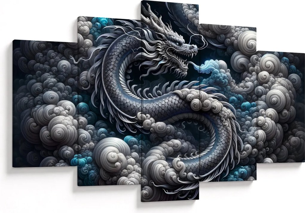 Kép – Sárkány a füstben (150x105 cm)