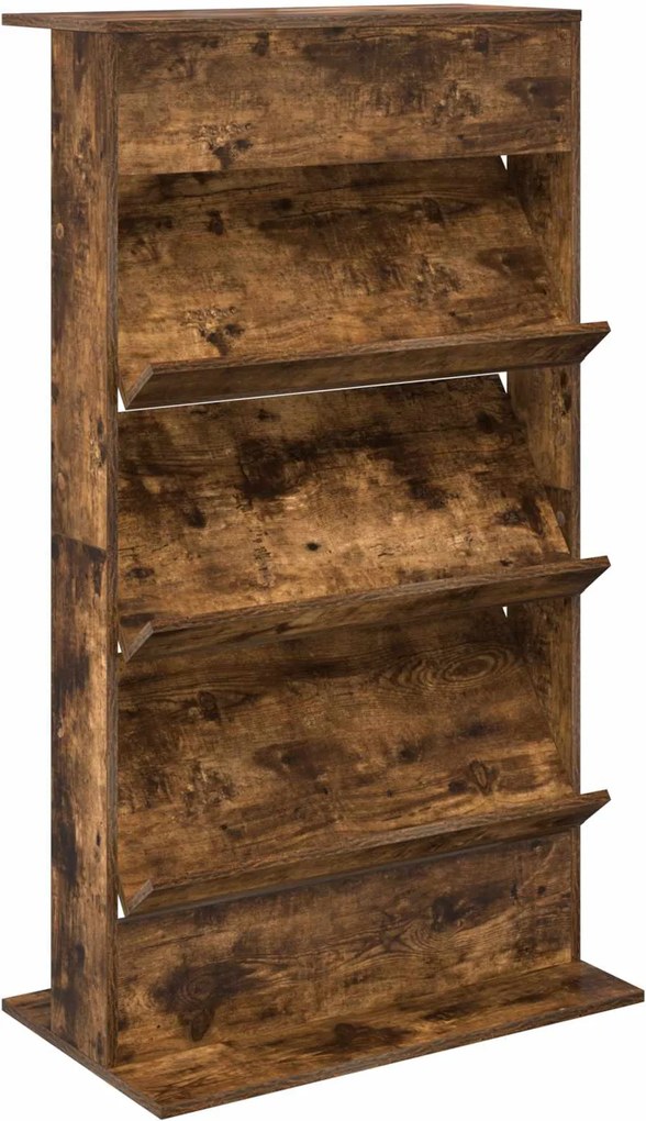 vidaXL Magazin állvány Füstölt tölgy 70 x 41 x 126 cm Faanyag