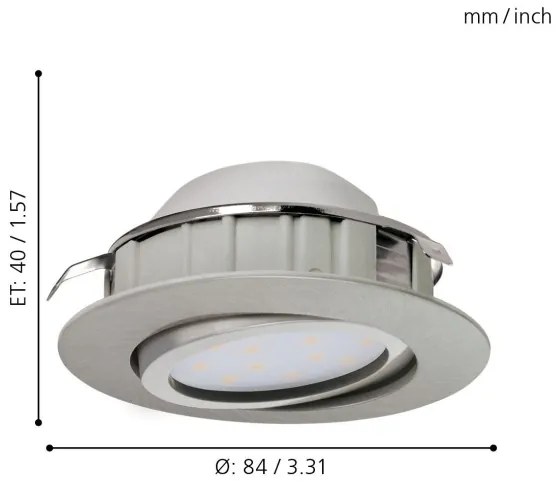 Eglo 95859- SET 3x LED Beépíthető lámpa PINEDA 1xLED/6W/230V