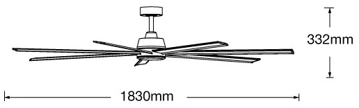 Lucci air 21610849 - Dimmelhető ventilátor ATLANTA 1xGX53/12W/230V fehér + távirányító